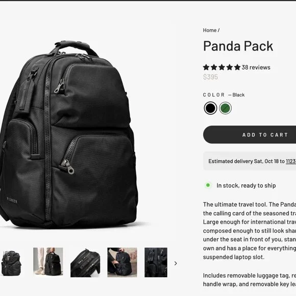 Pioneer Carry Panda Pack (Black) - Picture 2 of 3
